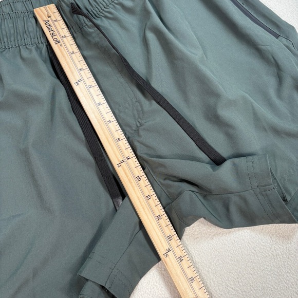 Leg3nd Athletic 5" Shorts Men L Green Unlined Drawstring Zip Pocket Gym Training - Picture 8 of 12